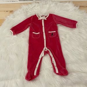Juicy Couture baby girl pink footsie
